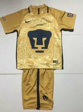Kids 2016-17 UNAM Home Football Jersey Shirts Kit(Shirt+Shorts)