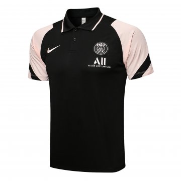PSG 2021-22 Black - Pink Soccer Polo Jerseys Men's
