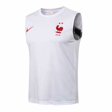2021-22 France White Football Singlet Shirt Men's