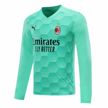 2020-21 AC Milan Goalkeeper Green Long Sleeve Men Football Jersey Shirts