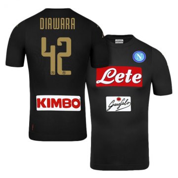 2016-17 Napoli Third Black Football Jersey Shirts #42 Amadou Diawara