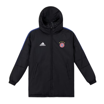 Bayern Munich 2022 Black Soccer Cotton Winter Jacket Men's
