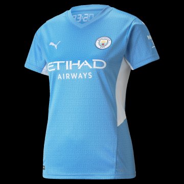 Manchester City 2021-22 Home Women's Soccer Jerseys