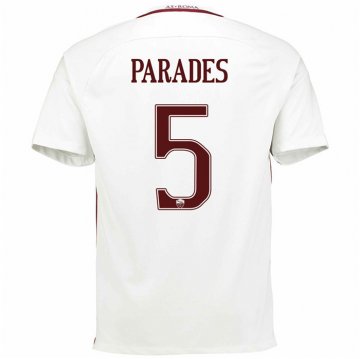 2016-17 Roma Away White Football Jersey Shirts Paredes #5