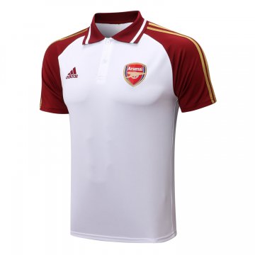 Arsenal 2021-22 White Soccer Polo Jerseys Men's