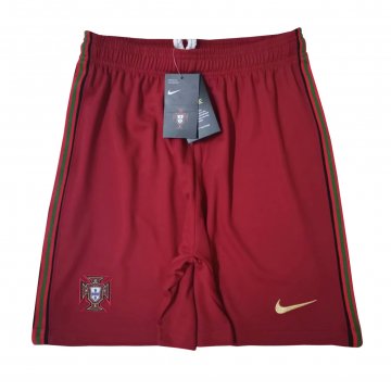 Portugal 2021 Home Red Football Soccer Shorts Men's