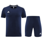 Customize 2023-24 Navy AD02 Soccer Jerseys + Short Men's