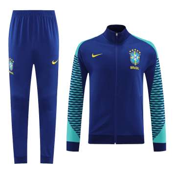Brazil 2023 Navy Soccer Jacket + Pants Men's