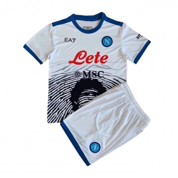 Napoli 2021-22 White Limited Edition Soccer Jerseys + Short Set Kid's