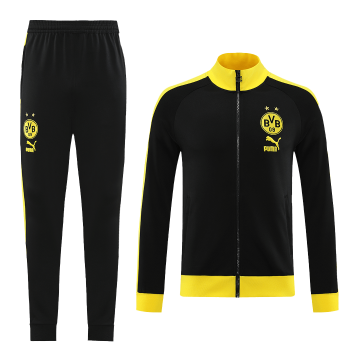 Borussia Dortmund 2023-24 Black Soccer Jacket + Pants Men's