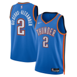 Shai Gilgeous-Alexander #2 Oklahoma City Thunder 2022-23 Blue Jerseys - Icon Edition Men's