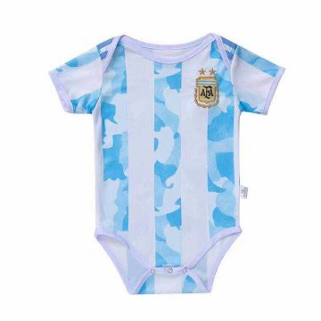 2020 Argentina Home Blue&White Stripes Baby Infant Football Suit