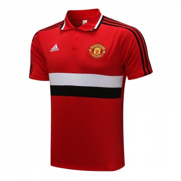 Manchester United 2021-22 Red - White Soccer Polo Jerseys Men's