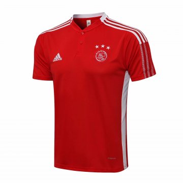 Ajax 2021-22 Red Soccer Polo Jerseys Men's
