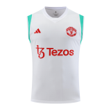 Manchester United 2023-24 White Soccer Singlet Jerseys Men's