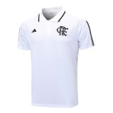Flamengo 2023-24 White Soccer Polo Jerseys Men's