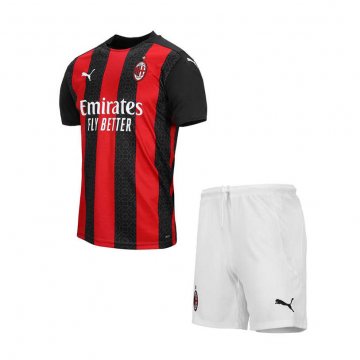 2020-21 AC Milan Home Kids Football Kit (Shirt + Shorts)