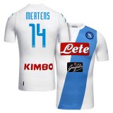 2016-17 Napoli Away White Football Jersey Shirts #14 Dries Mertens