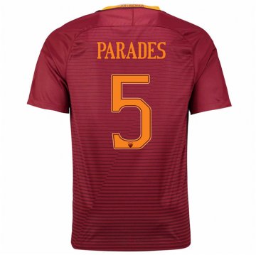 2016-17 Roma Home Red Football Jersey Shirts Paredes #5 [roma-home-bt004]