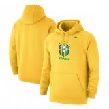 Brazil 2022 Yellow Pullover Hoodie Soccer Sweatshirt Men's
