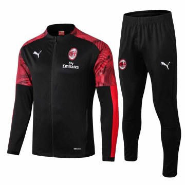 2019-20 AC Milan Black Men's Football Training Suit(Jacket + Pants)