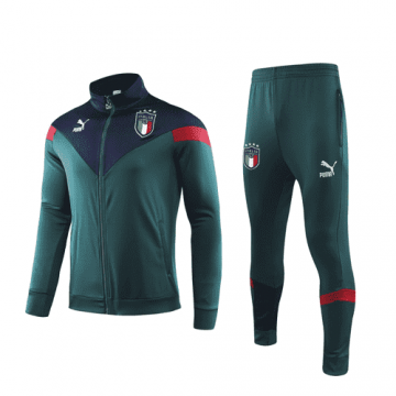 2019-20 Italy Dark Green Men's Football Training Suit(Jacket + Pants)