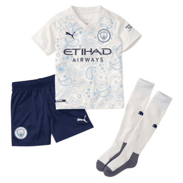 2020-21 Manchester City Third Kids Football Kit(Shirt+Shorts+Socks)