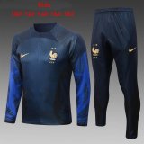 France 2022 Navy 3D Soccer Training Suit Kid's