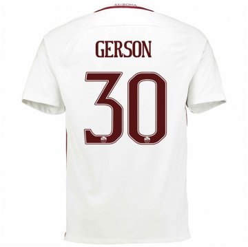 2016-17 Roma Away White Football Jersey Shirts Gerson #30