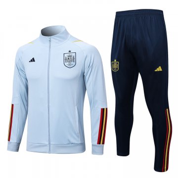 Spain 2023 Off Blue Soccer Jacket + Pants Men's