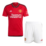 #Player Version Manchester United 2023/24 Home Soccer Jerseys + Short Men's