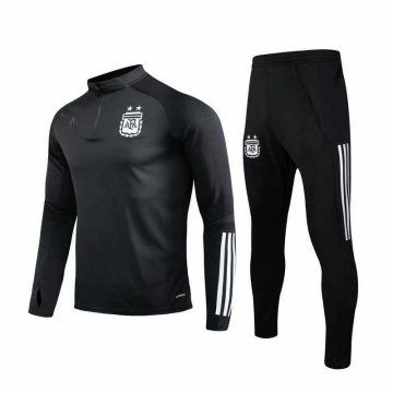 2019-20 Argentina Black Men's Football Training Suit(Sweater + Pants)