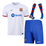 Barcelona 2023/24 Away Soccer Jerseys + Short + Socks Men's