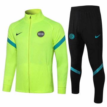 2021-22 Inter Milan Yellow Football Training Suit (Jacket + Pants) Men's