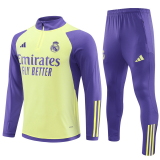 Real Madrid 2023-24 Yellow - Purple Soccer Training Suit Men's