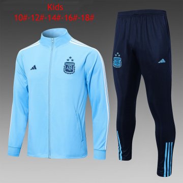 Argentina 2023 Blue Soccer Jacket + Pants Kid's