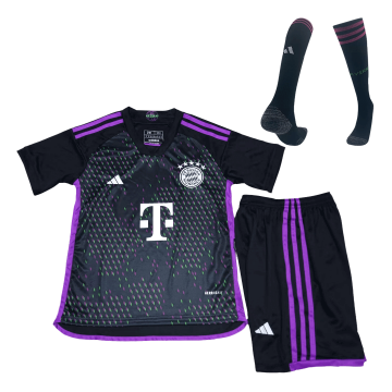 Bayern Munich 2023-24 Away Soccer Jerseys + Short + Socks Kid's