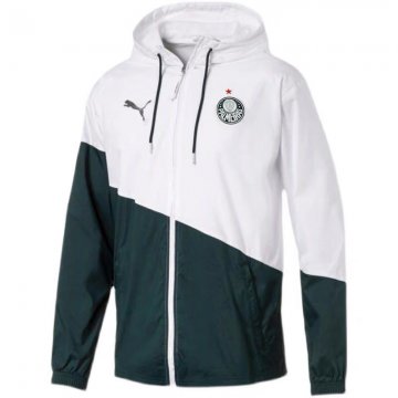 Palmeiras 2022-23 Hoodie White - Green All Weather Windrunner Soccer Jacket Men's