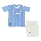 Manchester City 2023-24 Home Soccer Jerseys + Short Kid's