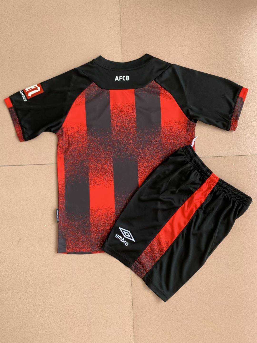 2020-21 Bournemouth Home Kids Football Kit(Shirt+Shorts)