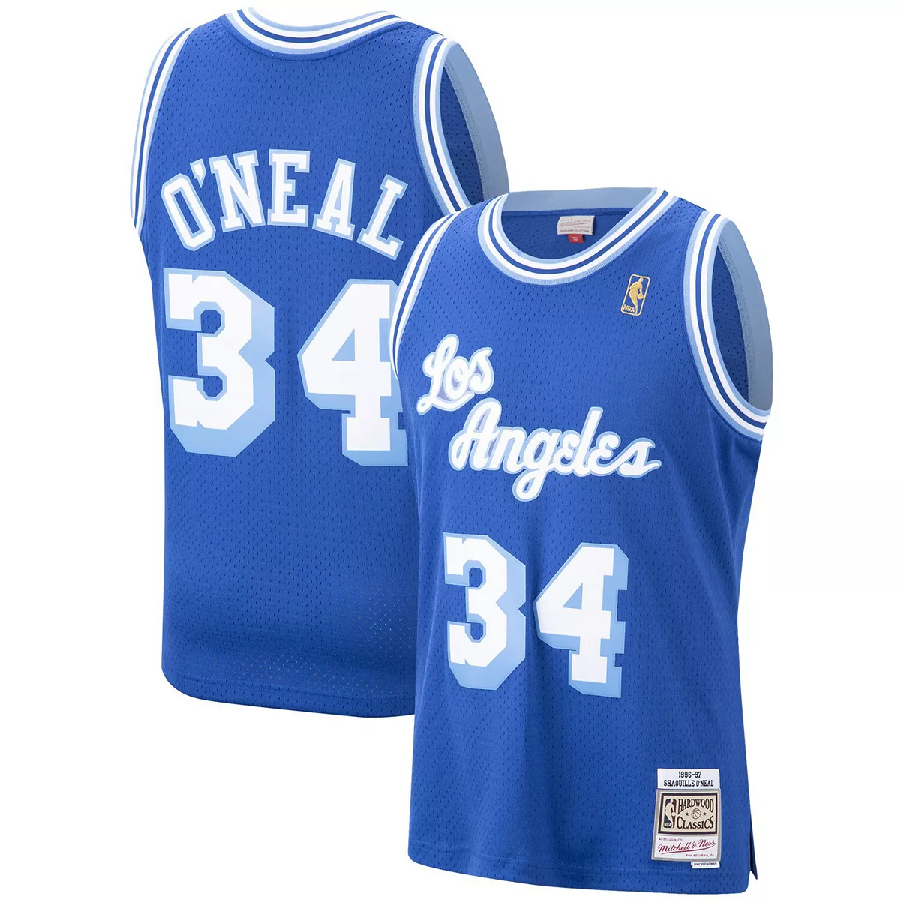 O'NEAL -34 Los Angeles Lakers 1996-97 Royal Mitchell & Ness Hardwood Classics Swingman Jersey Men's
