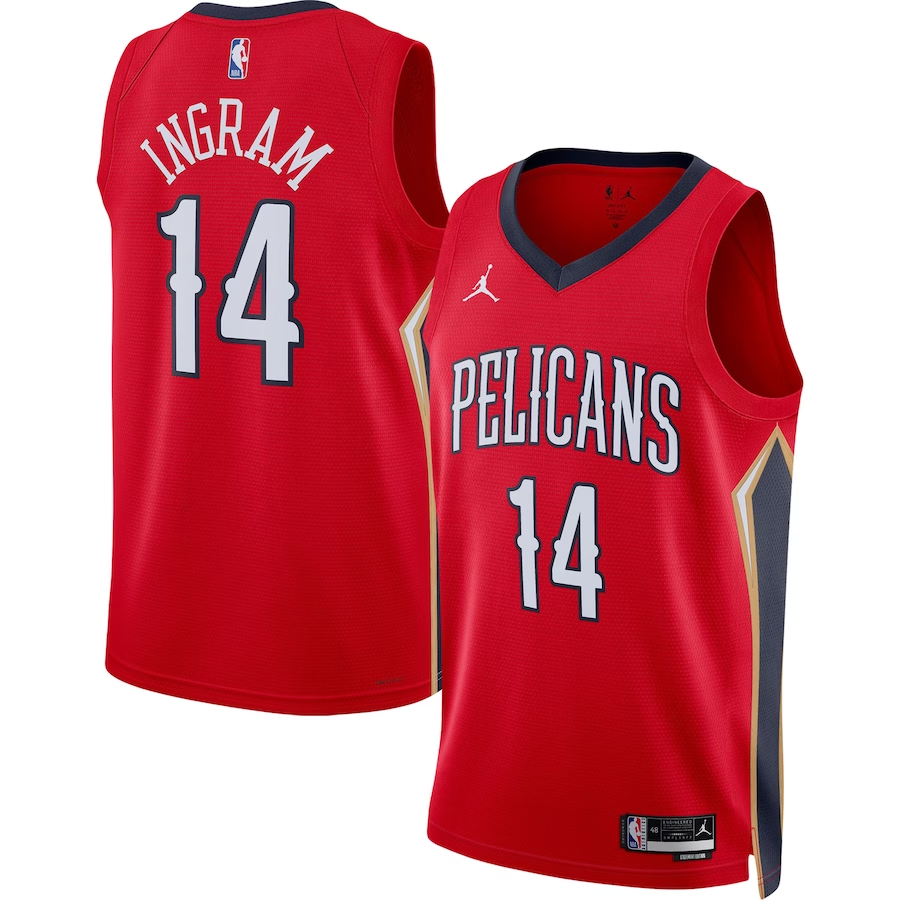 INGRAM -14 Orleans Pelicans 2023-24 Red Statement Edition Swingman Jersey Men's