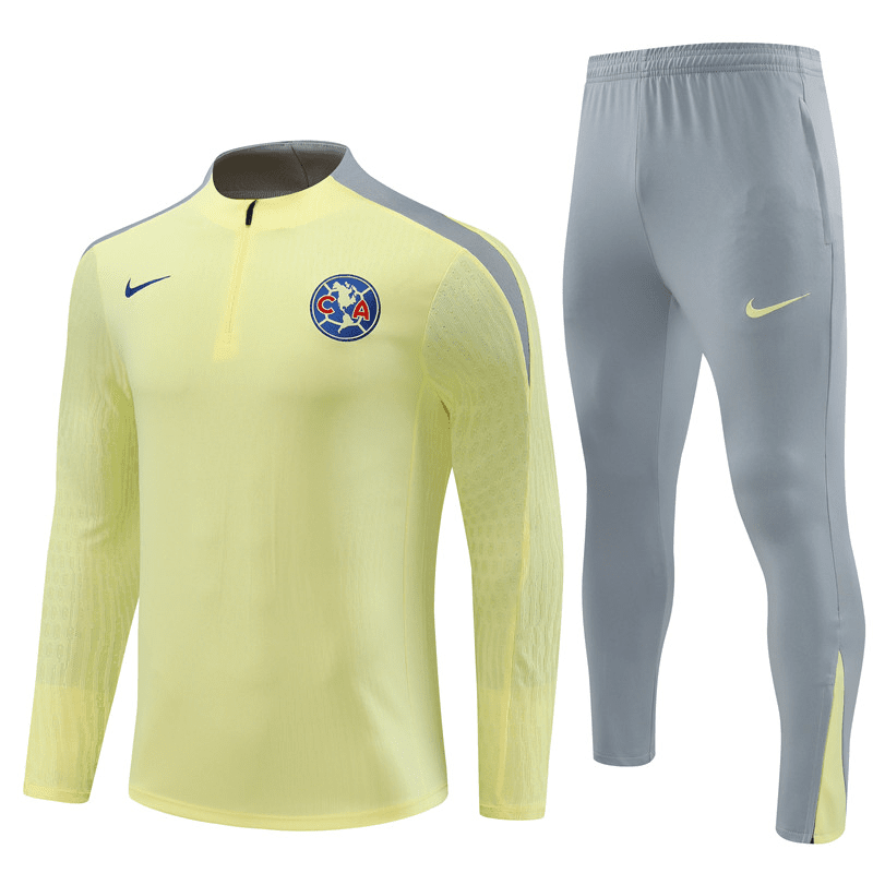 Club America 2024-25 Yellow Soccer Training Suit Men's